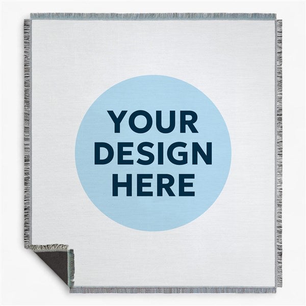 Personalized Logo 56x60 Woven Throw Blanket - 44743