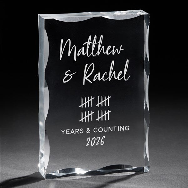 Anniversary Tally Engraved Acrylic Keepsake Gift - 44746