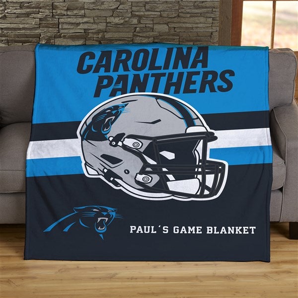 NFL Carolina Panthers Helmet Personalized Blankets - 44764
