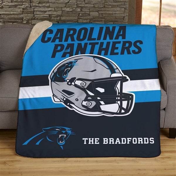 NFL Carolina Panthers Helmet Personalized Blankets - 44764