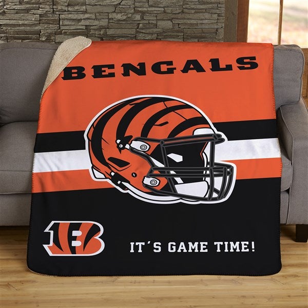 NFL Cincinnati Bengals Helmet Personalized Blankets - 44765