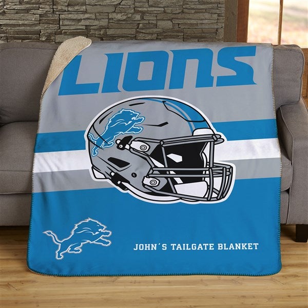 NFL Detroit Lions Helmet Personalized Blankets - 44766