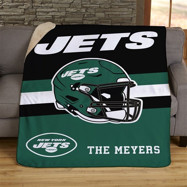 NFL New York Jets Helmet Personalized Blankets - 44778