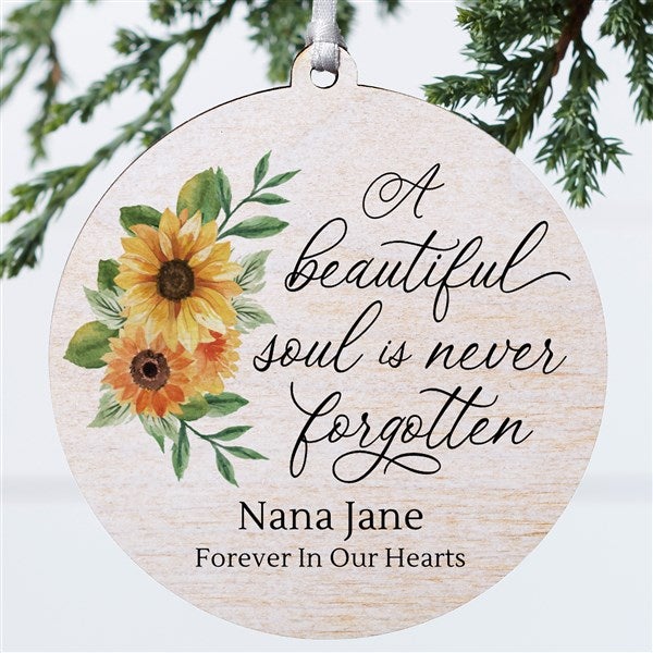 Beautiful Soul Personalized Memorial Photo Ornament - 44794