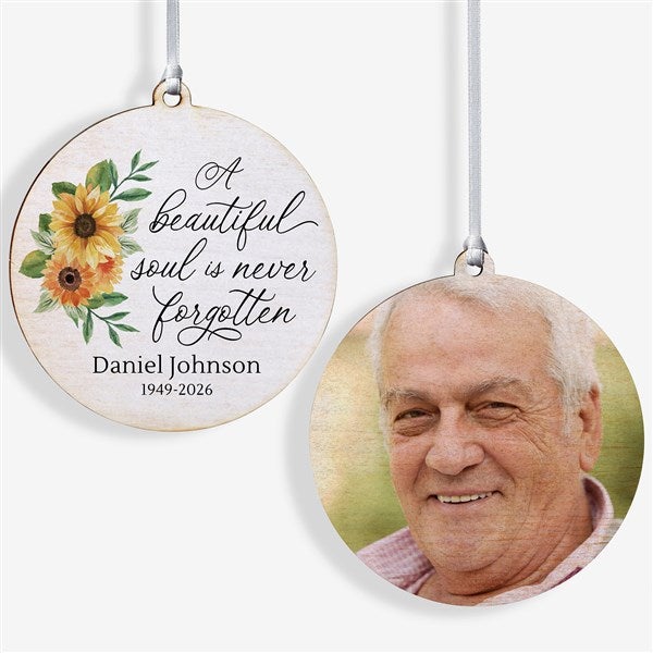 Beautiful Soul Personalized Memorial Photo Ornament - 44794