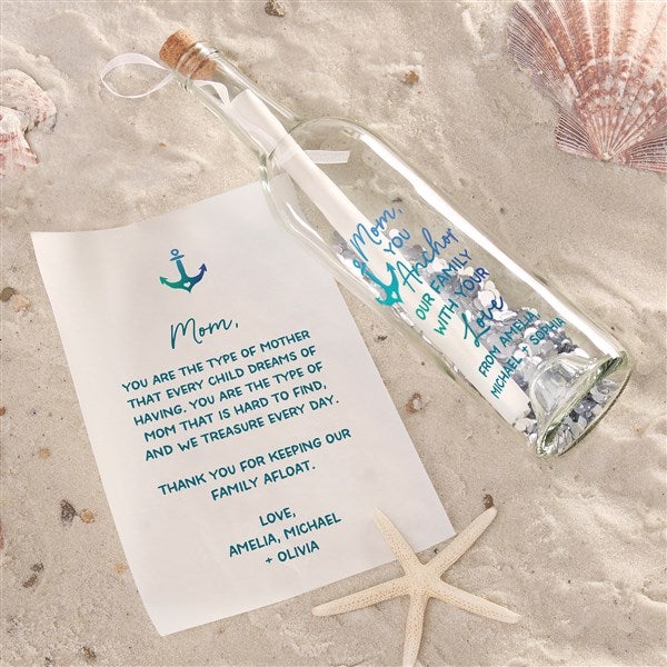 Our Family Anchor Personalized Letter In A Bottle - 44816
