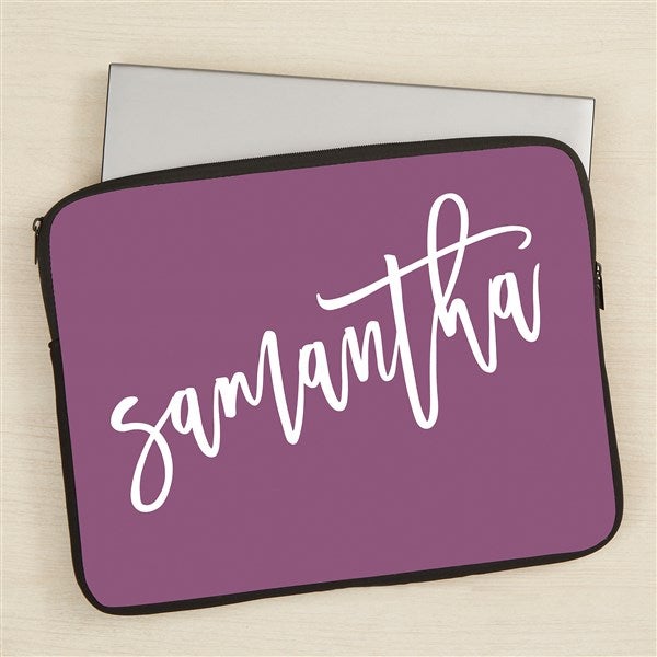 Trendy Script Personalized Laptop Sleeve  - 44832