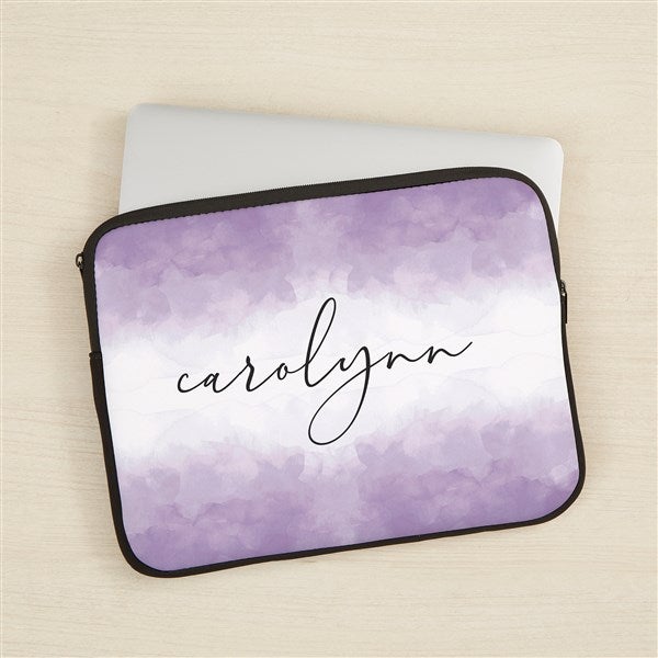 Pastel Watercolor Name Personalized Laptop Sleeve  - 44836