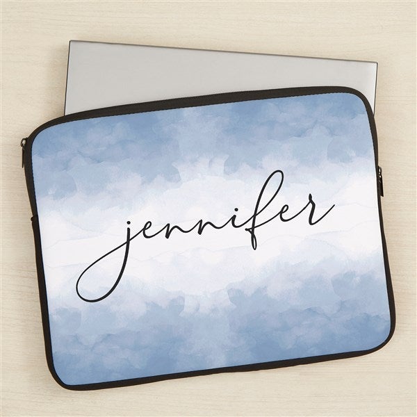 Pastel Watercolor Name Personalized Laptop Sleeve  - 44836
