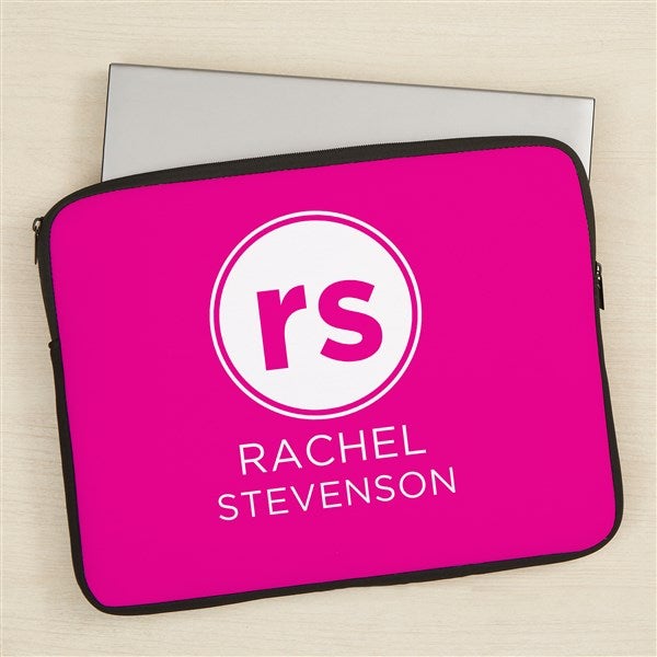Modern Initials Personalized Laptop Sleeve  - 44848