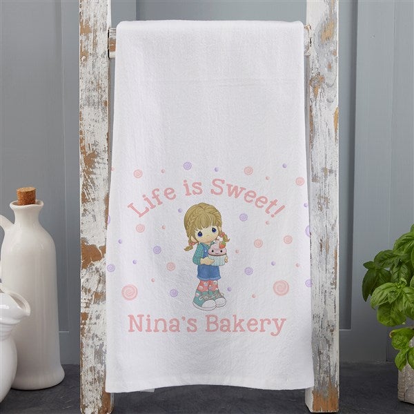 Life is Sweet Precious Moments® Personalized Flour Sack Towel  - 44873