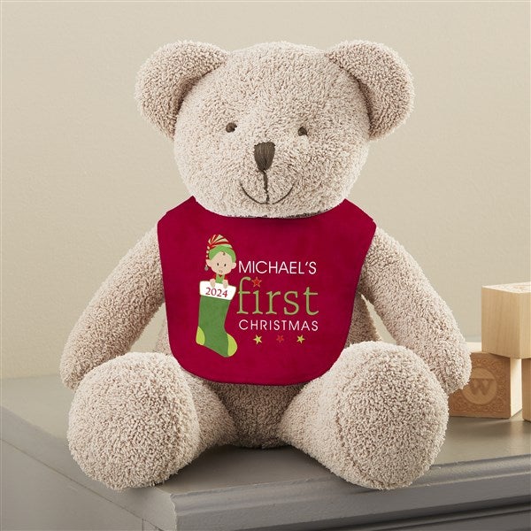 Personalized Baby's First Christmas Character Plush Teddy Bear - 44907