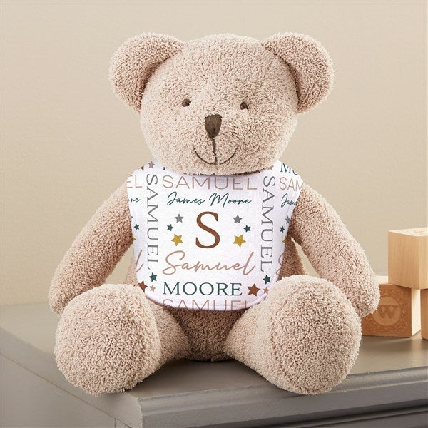 Star Struck Baby Boy Personalized Plush Teddy Bear  - 44909