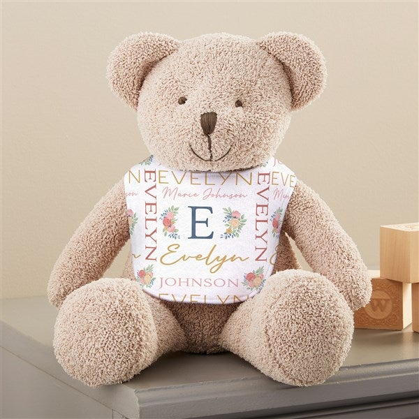 Blooming Baby Girl Personalized Plush Teddy Bear - 44910