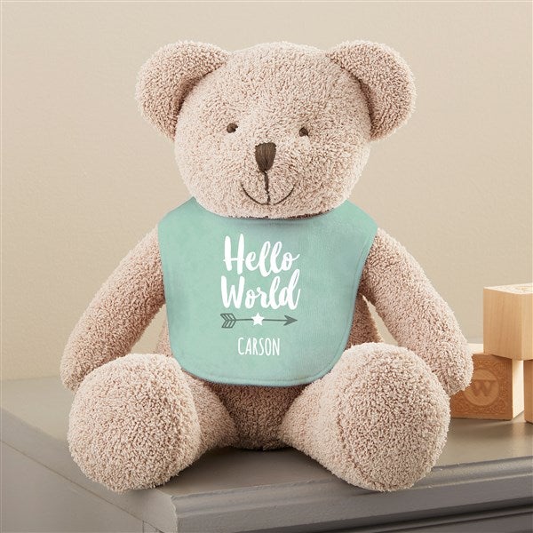 Hello World Personalized Plush Teddy Bear  - 44912