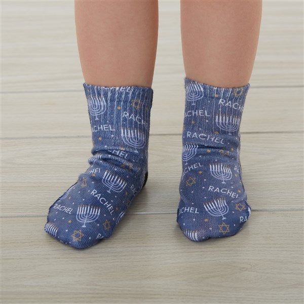 Spirit of Hanukkah Personalized Toddler Socks - 44925