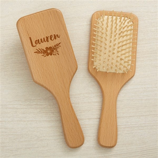 Floral Reflections Engraved Wood Beauty Accessories  - 44942