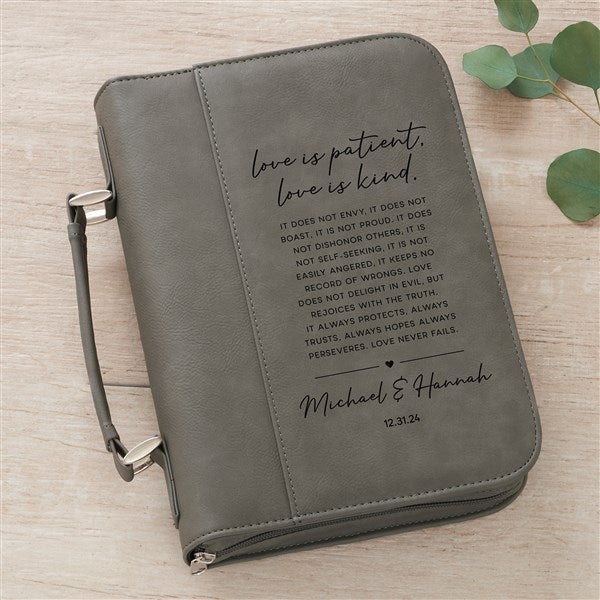 Love is Patient Personalized Bible Cover - 44947