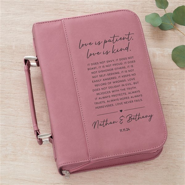 Love is Patient Personalized Bible Cover - 44947