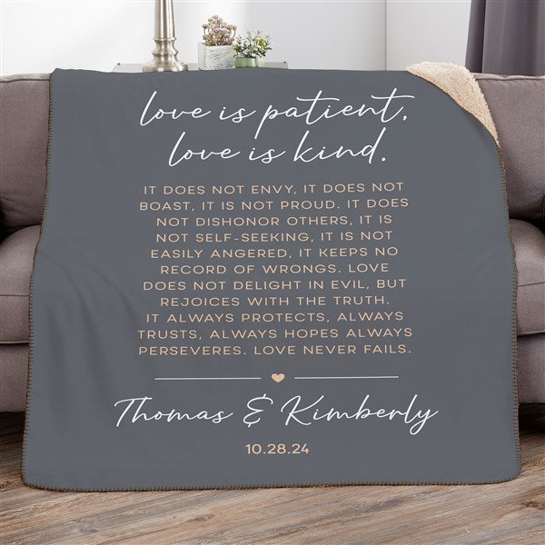Love is Patient Personalized Blanket  - 44949