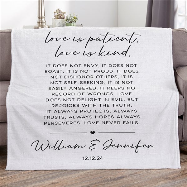 Love is Patient Personalized Blanket  - 44949