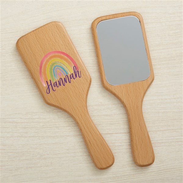 Watercolor Brights Personalized Wood Beauty Accessories  - 44953
