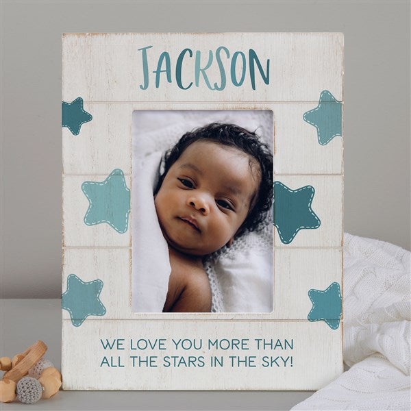 Personalized Baby Shiplap Frame - Hi Little One - 44967