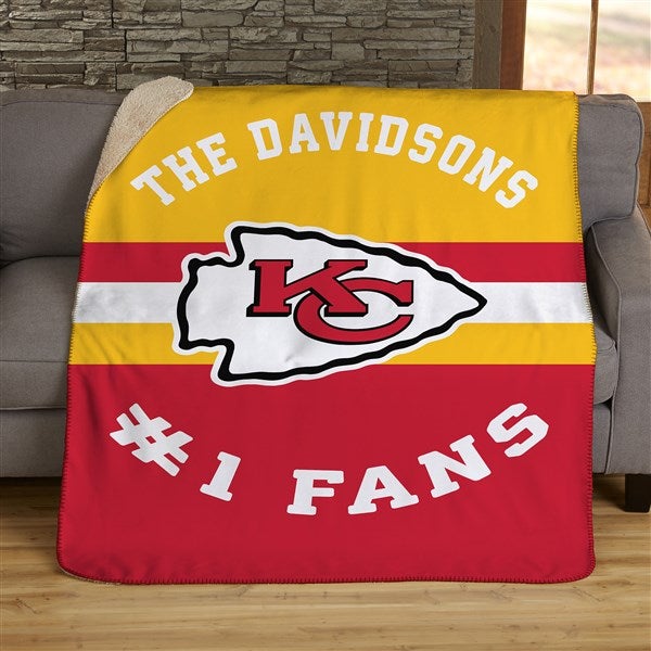 NFL Classic Kansas City Chiefs Personalized 60x80 Sherpa Blanket