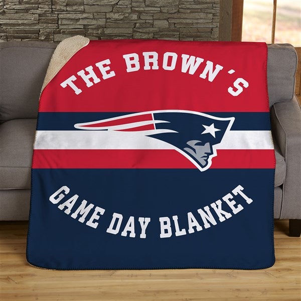 NFL Classic New England Patriots Personalized 50x60 Sherpa Blanket