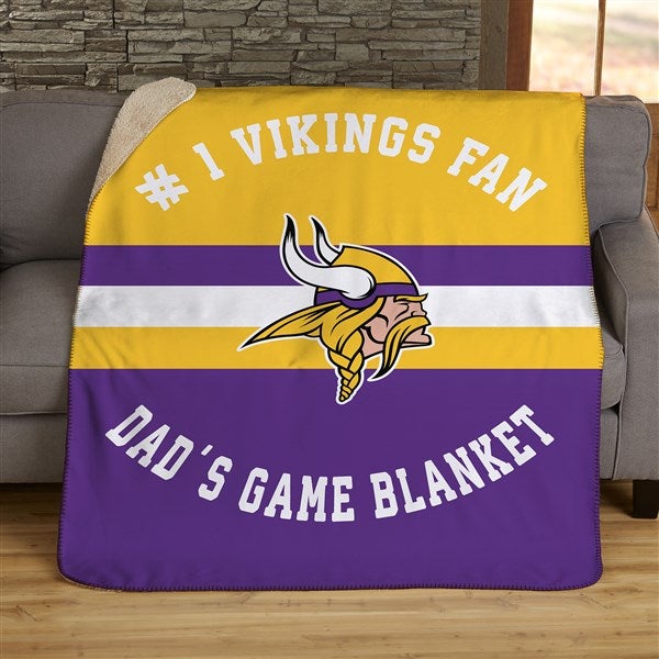 NFL Classic Minnesota Vikings Personalized 60x80 Sherpa Blanket