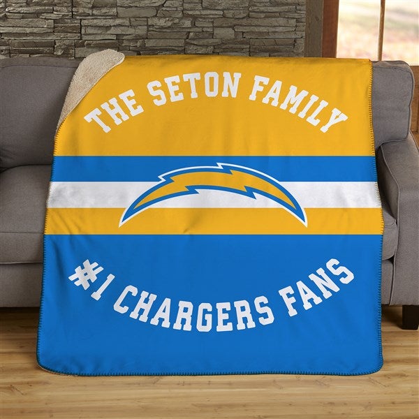 NFL Classic Los Angeles Chargers Personalized Blankets