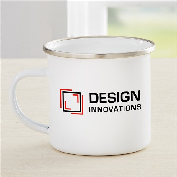 Personalized Logo Enamel Mug 12 oz  - 45177