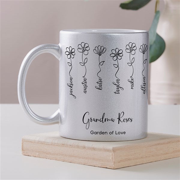 Garden of Love Personalized Glitter Coffee Mugs - 45206