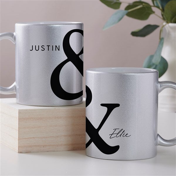 You & I Forever Personalized 11 oz. Glitter Coffee Mug  - 45209