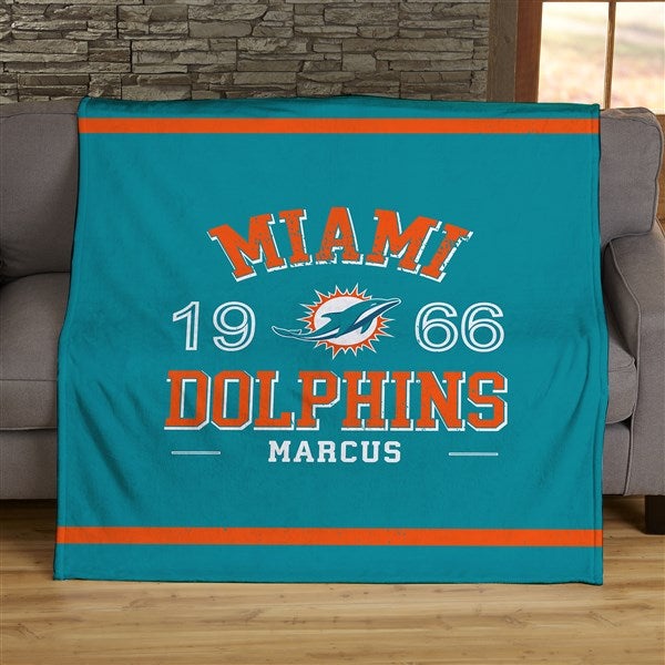 NFL Established Miami Dolphins Personalized Blankets