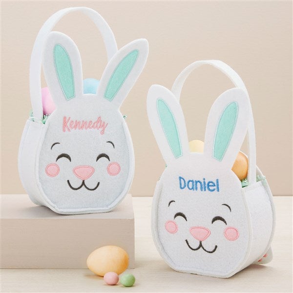 Hoppity Bunny Personalized Felt Easter Basket  - 45224