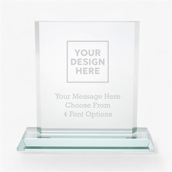 Personalized Logo Jade Glass Team Award- Large  - 45225