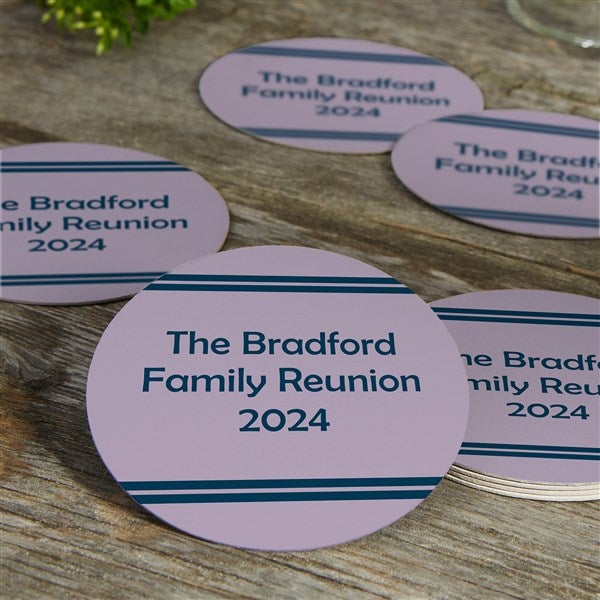 Family Reunion Personalized Paper Coasters - 45237