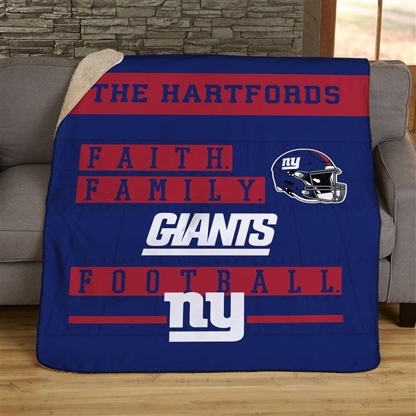 NFL Faith & Family New York Giants Personalized Blankets - 45315