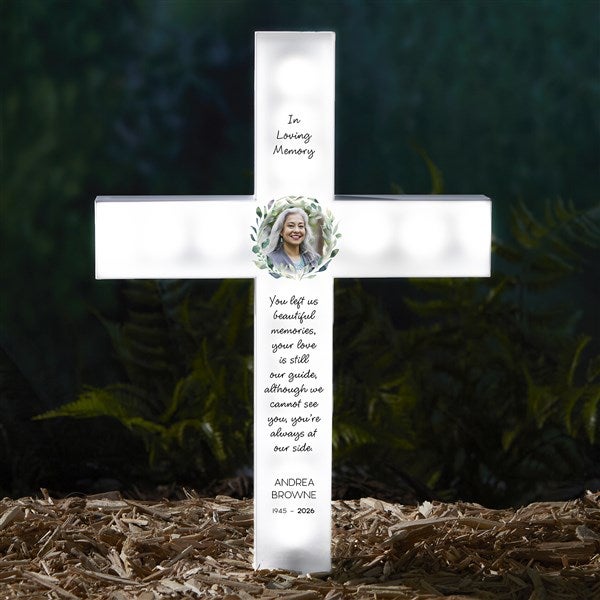 Serene Memorial Photo Personalized Solar Outdoor Garden Stake - 45343