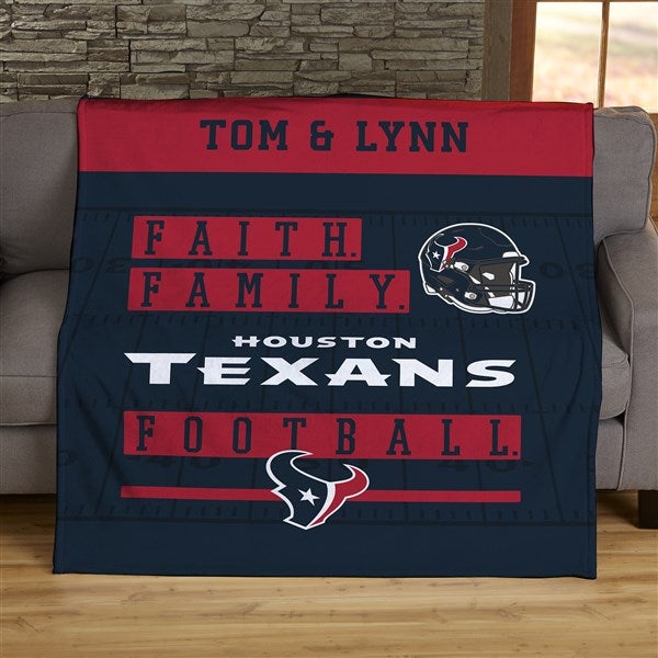 NFL Faith & Family Houston Texans Personalized Blanket - 45360