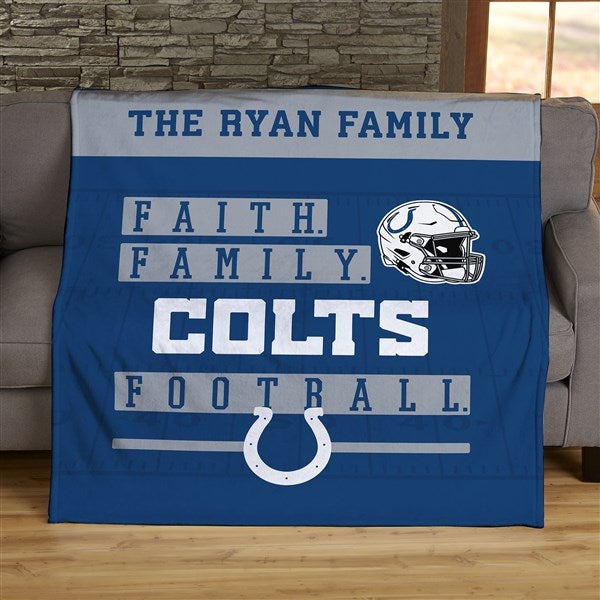 NFL Faith & Family Indianapolis Colts Personalized Blanket - 45361
