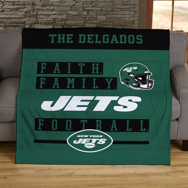 NFL Faith & Family New York Jets Personalized Blanket - 45366
