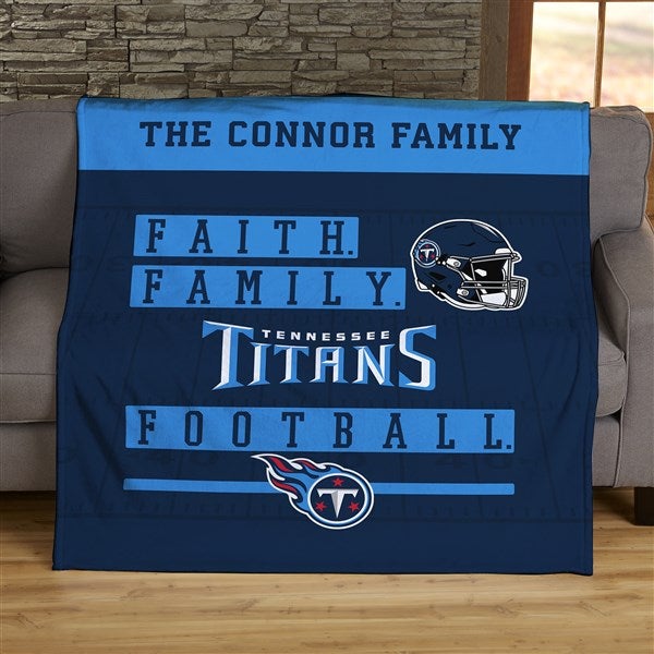 NFL Faith & Family Tennessee Titans Personalized Blanket - 45369