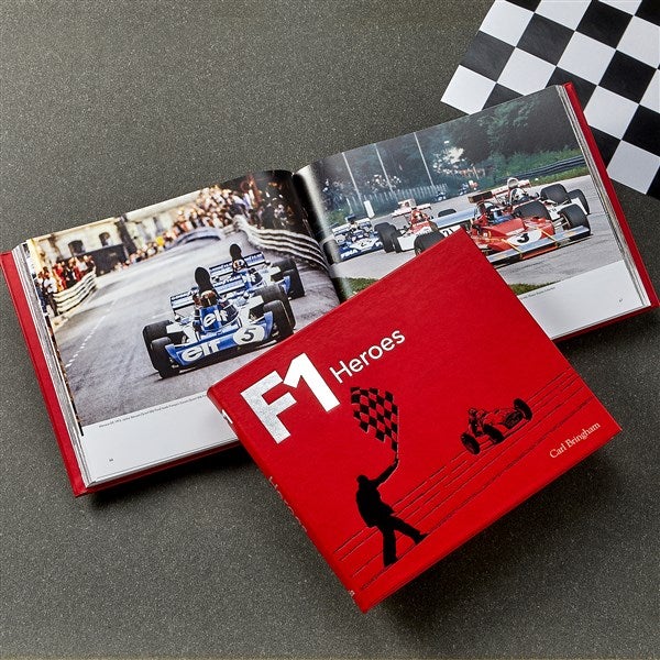 F1 Heroes Personalized Leather Bound Book  - 45386D