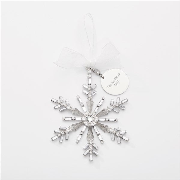 Engraved Jeweled Snowflake Ornament  - 45400