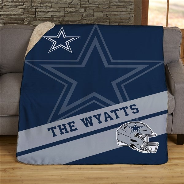 NFL Corner Logo Dallas Cowboys Personalized Blankets - 45431