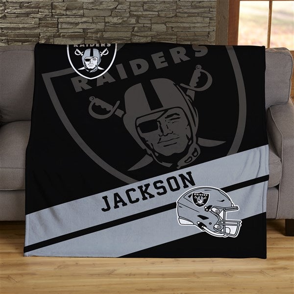 NFL Corner Logo Las Vegas Raiders Personalized Blankets - 45435