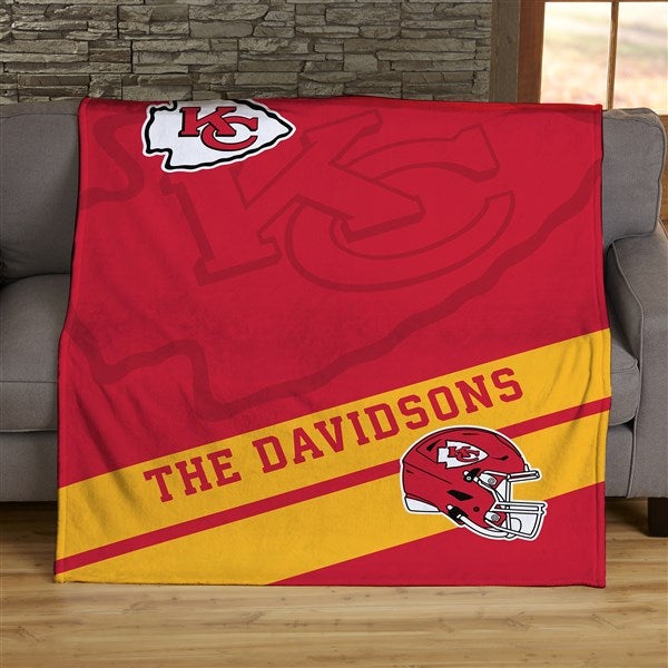 NFL Corner Logo Kansas City Chiefs Personalized Blankets - 45439