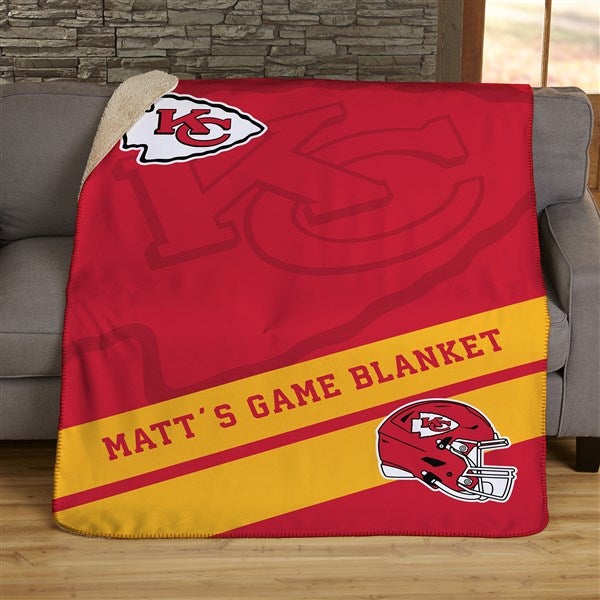NFL Corner Logo Kansas City Chiefs Personalized Blankets - 45439